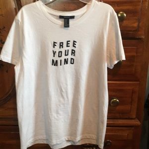 Free your mind white T shirt